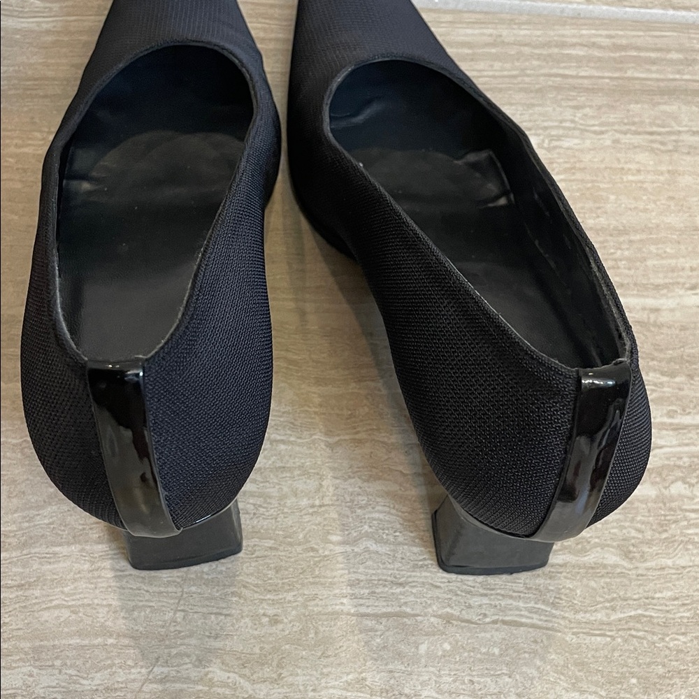 Stuart Weitzman Sz 10 AAAA Vintage Black Square-Toe Classic Pumps - Picture 9 of 15